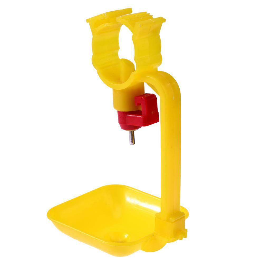10pcs Poultry Hanging Cup Drinking Fountains Birds Water Bowl Nipple Red @