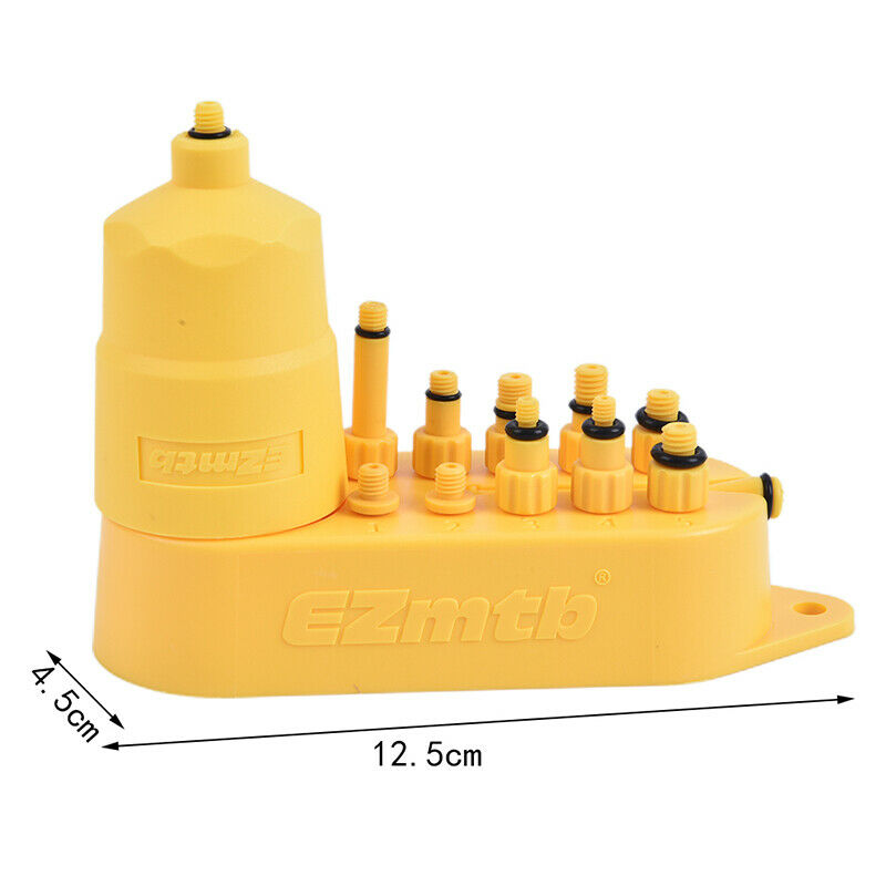 Bicycle Hydraulic Disc Brake Bleed Adapters Set Copper Metal Oil Funnel BikeBDA