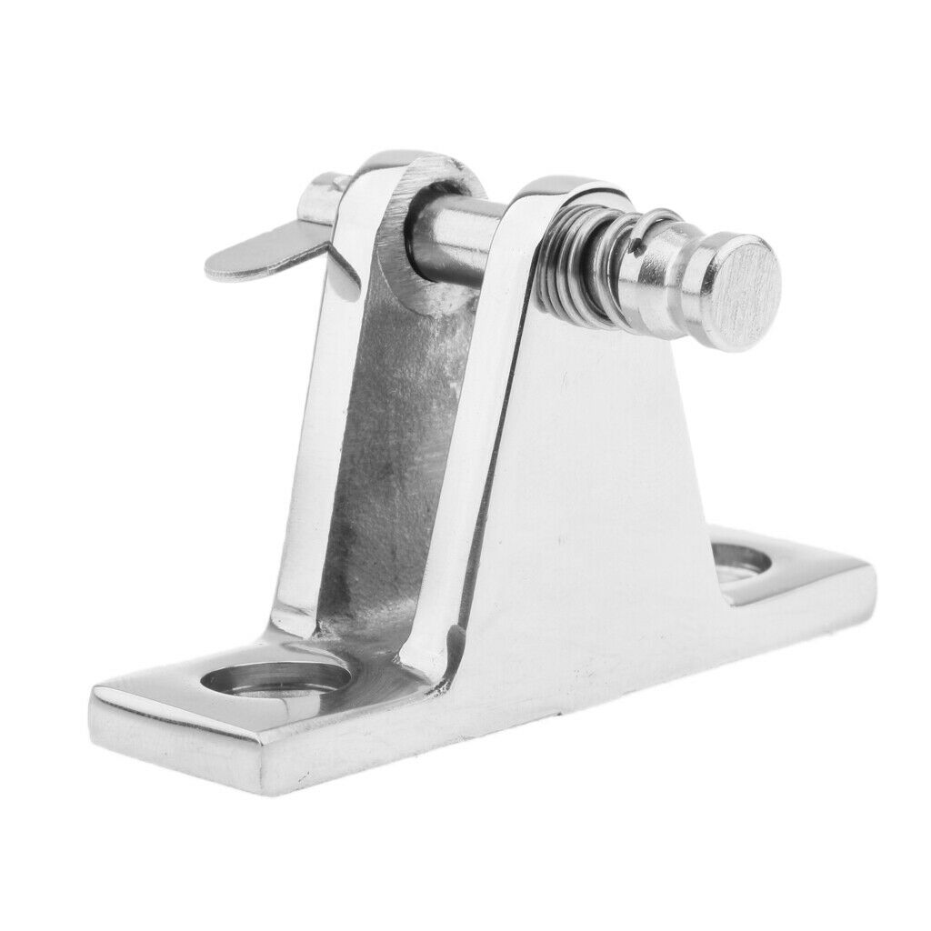 316 Stainless Steel Deck Hinge Boat Bimini Top Fitting 90 Degree Quick Pin