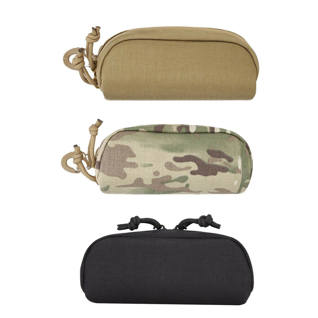 Set of 3 Sunglasses Box Storage Molle Goggle Glasses Bag Nylon with D-rings