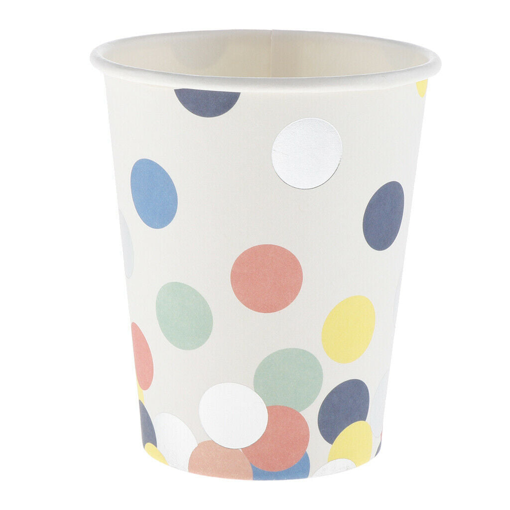 8Pcs Paper Disposable Cups Hot Cold Beverage Drinking Cup for Water, Juice