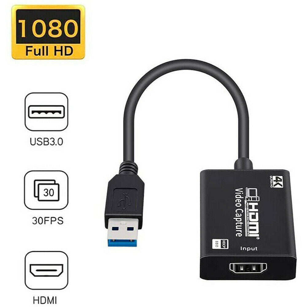 For HD 1080P 4K HDMI To USB3.0 Video Capture Card Dongle For Live Streaming Game