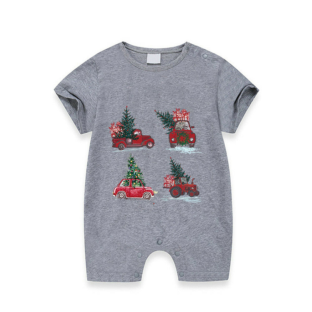 Christmas Truck Heat Transfer Patches Iron on Xmas Tree Kids T-shirt DIY Decor
