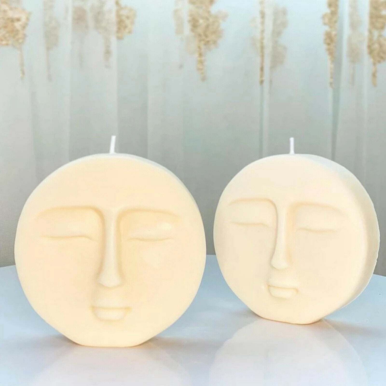 Human Face Candle Silicone Molds Casting Candle Making Wax Mold