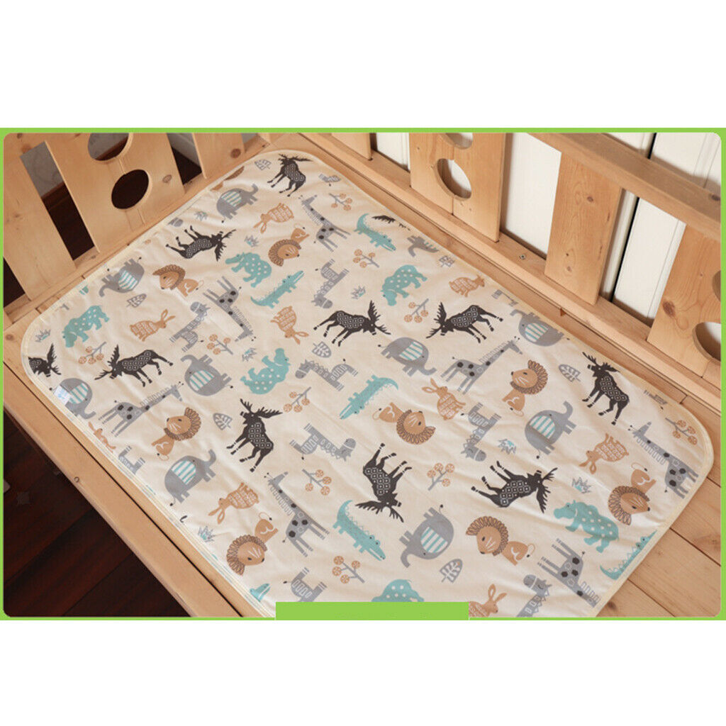 2pieces Cute Waterproof Infant Urinal Pad Baby Changing Mat Mattress Cover