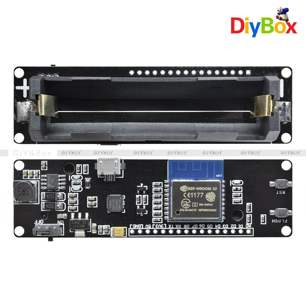 Mini-WiFi WeMos D1 Esp-Wroom-02 Motherboard ESP8266 Nodemcu Module 18650 Battery