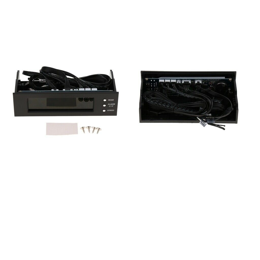 2 Pieces 3 Fans Speed Controller Computer CPU Temperature Sensor Control LCD
