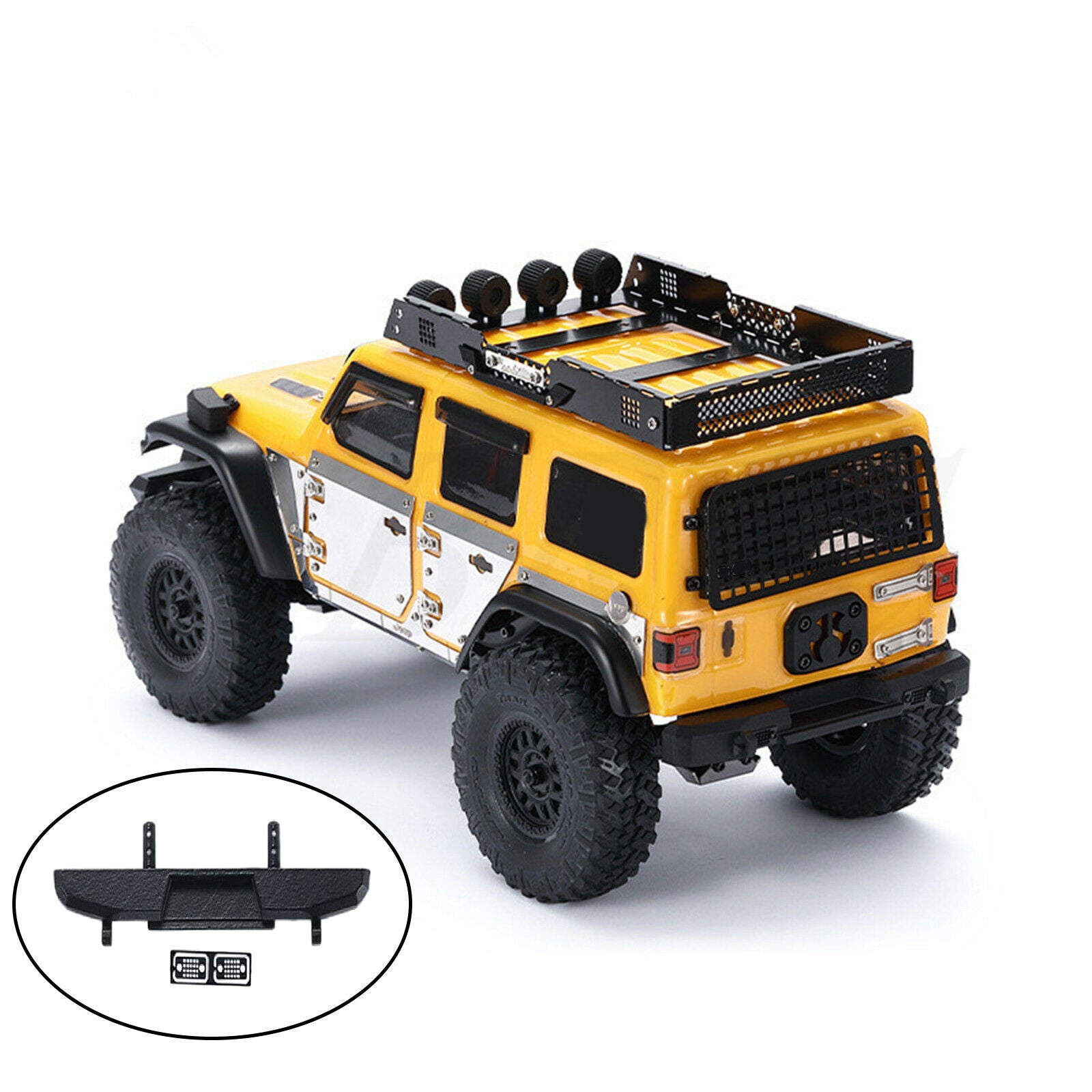 Metal Rear Bumper for Axial SCX24 1:24 Scale RC Truck Crawler DIY Modified