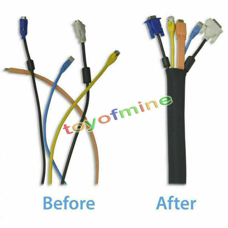 New Cable Manager Cable Wire Management Neoprene Sleeve 20'' x 4 Packs protector