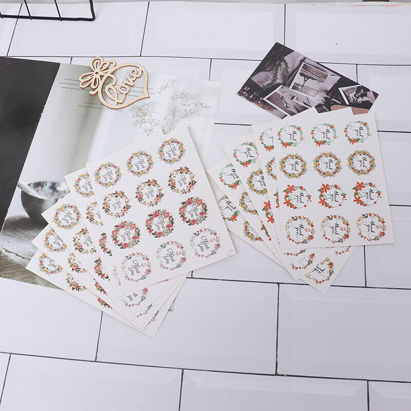 120pcs Thank you flower gift sealling label Adhesive Baking Seal Stick.l8