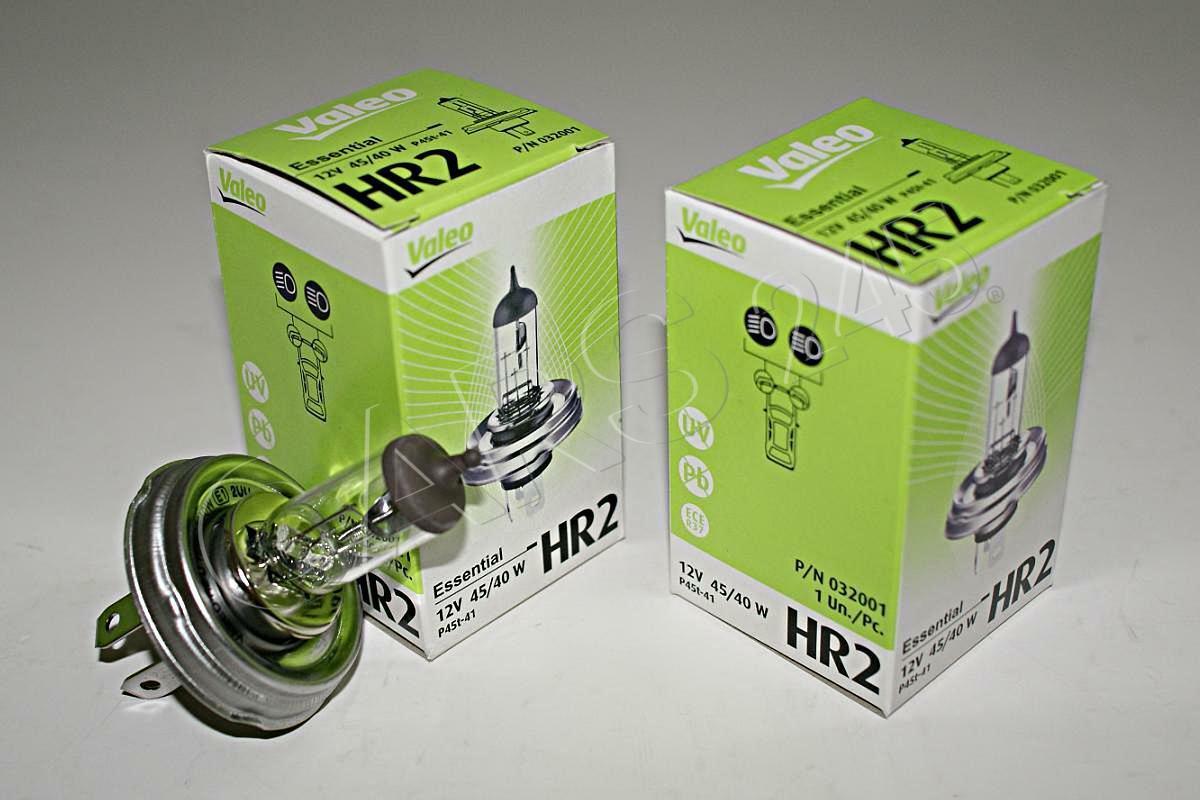 HR2 Halogen Light Bulbs VALEO Essential 12V 45-40W P45t-41 2pcs