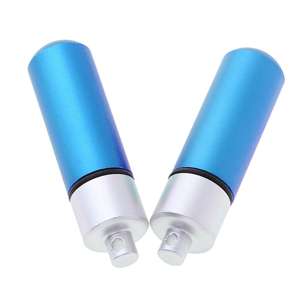 2x Mini Aluminum Keychain Blue & 2x Quick Release Keychain Yellow