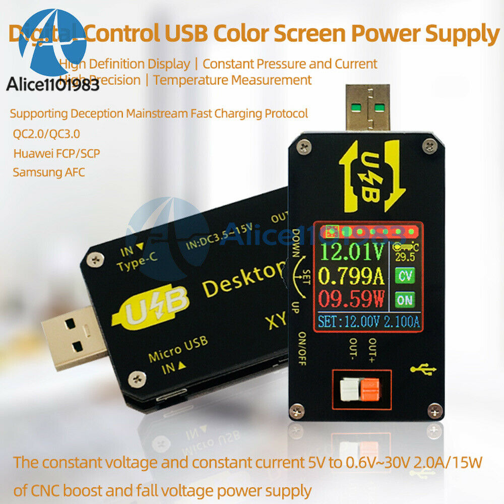 USB 5V to 9V 12V 24V Buck Boost Constant Voltage Current Power Supply Module