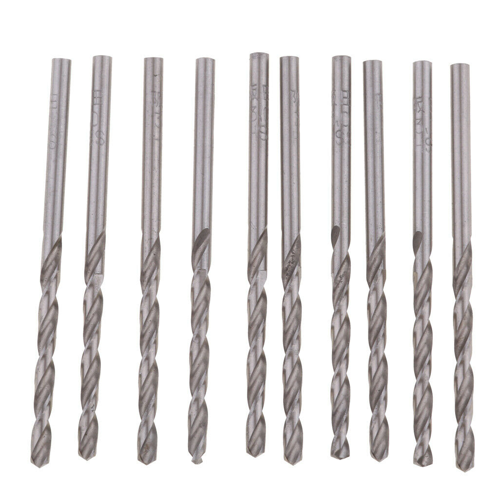 10Pcs HSS Super Twist Metal Drill Bit Set 3.0MM for Wood Plastic Hard Steels