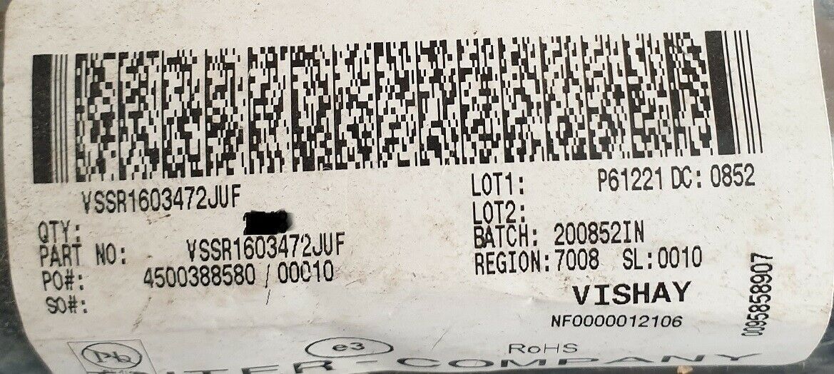 98PCS NEW VSSR1603472JUF Resistor Networks & Arrays 4.7K 5% 16 pin Iso