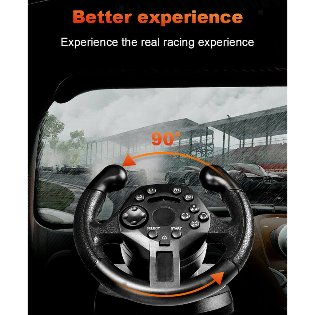 Racing Wheel, Gaming Steering Wheel with Pedal,PC Gaming Wheel,Compatible for