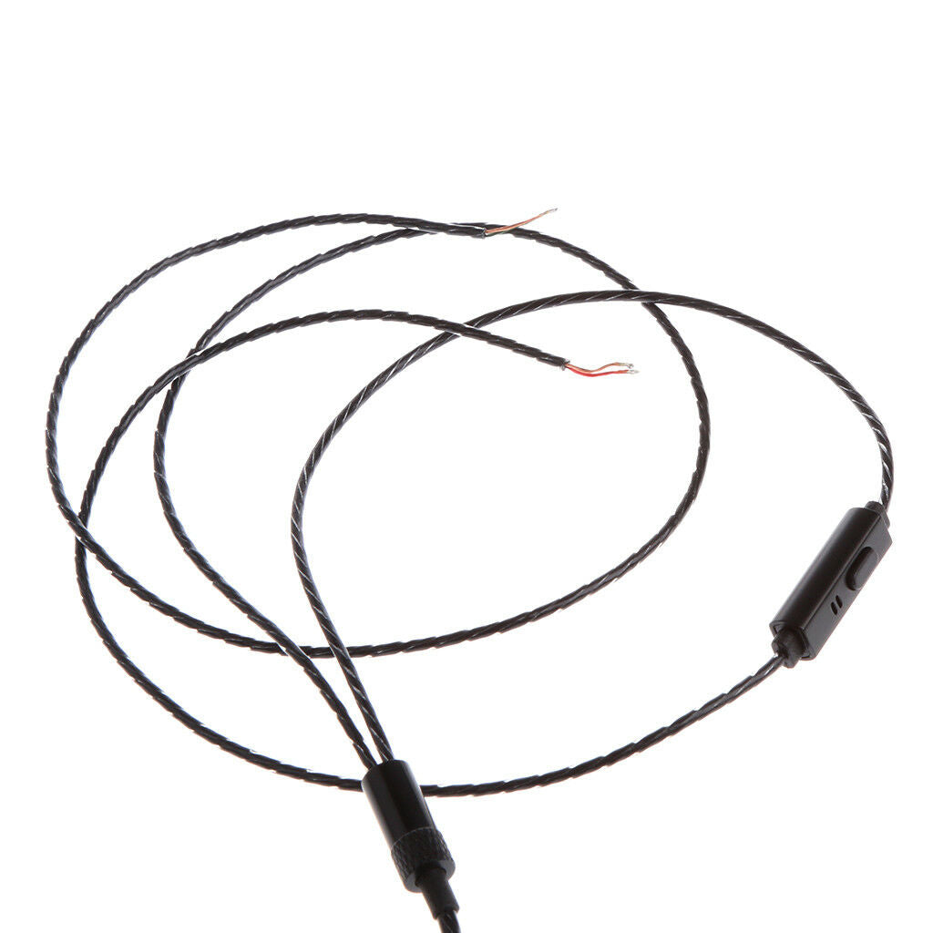 3.5mm DIY Earphone Audio Cable with Mic Headphone Repair Wire For Cell Phone