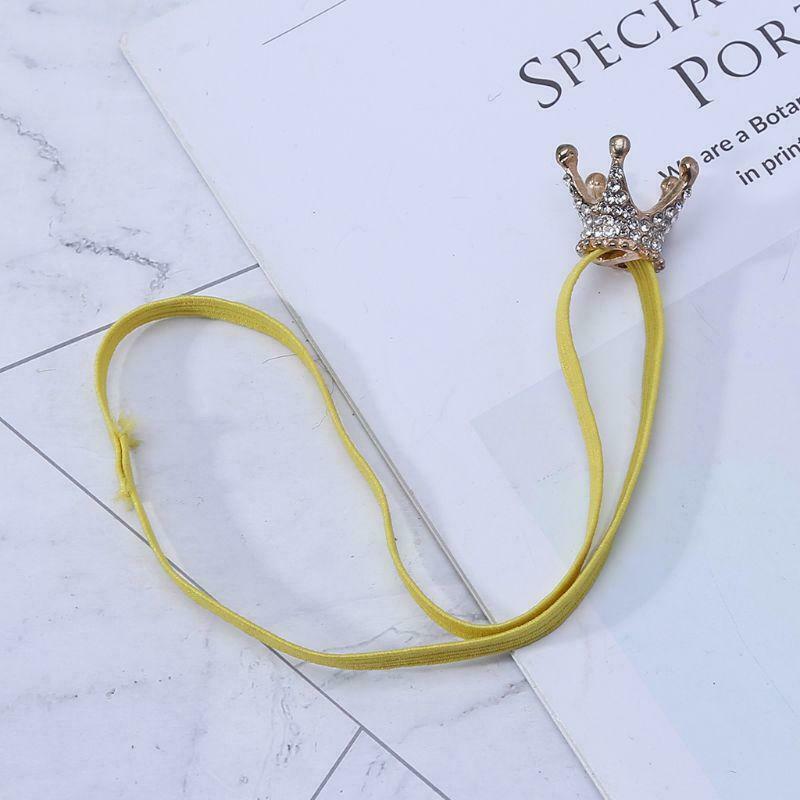 Baby Crown Headband Elastic Hair Band Rhinestone Glittering Fashion Cute Girls