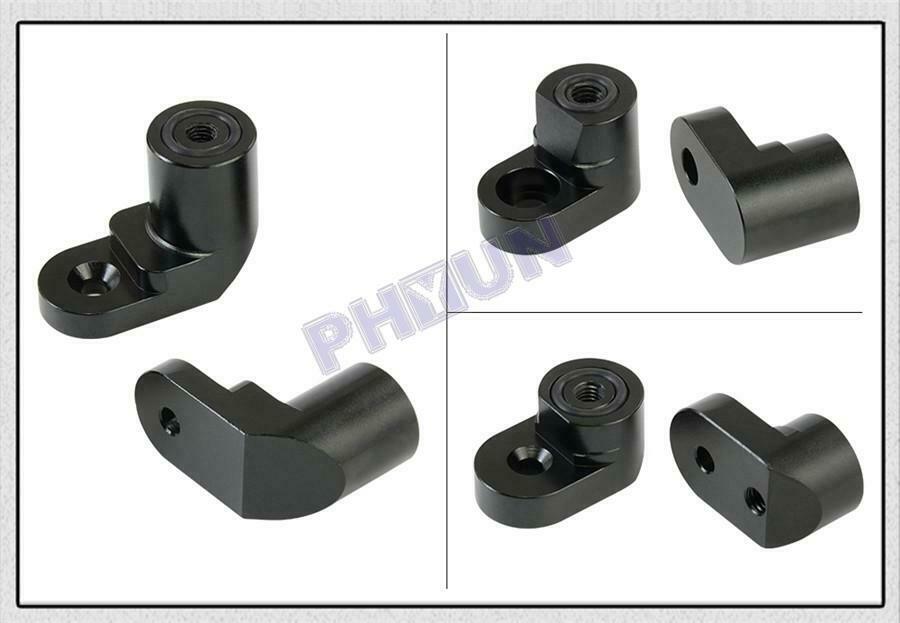 For 2014-Up Ford Fiesta ST Rear Wing Spoiler Riser Lift Extension Black Aluminum