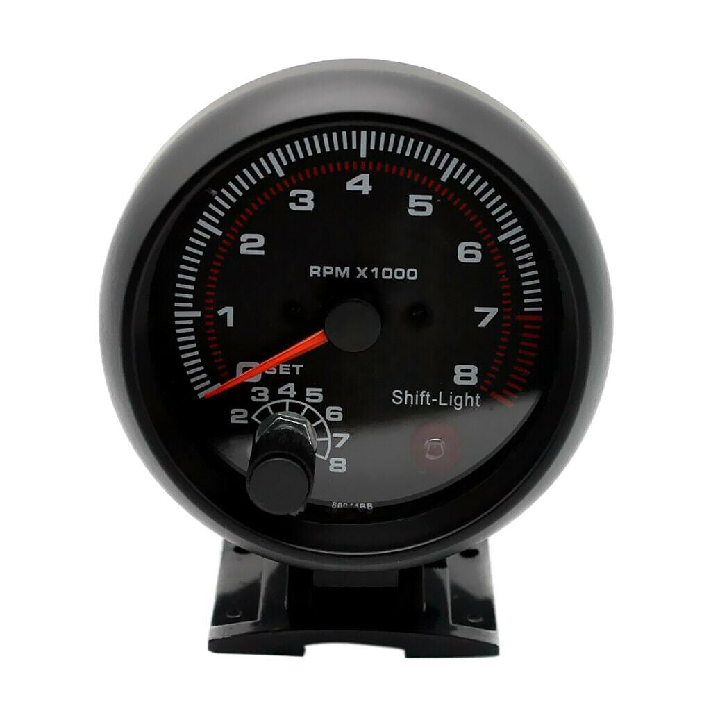 95mm 3.75" Auto Tachometers 0-8000RPM Gauges Car Engine Speed Meters