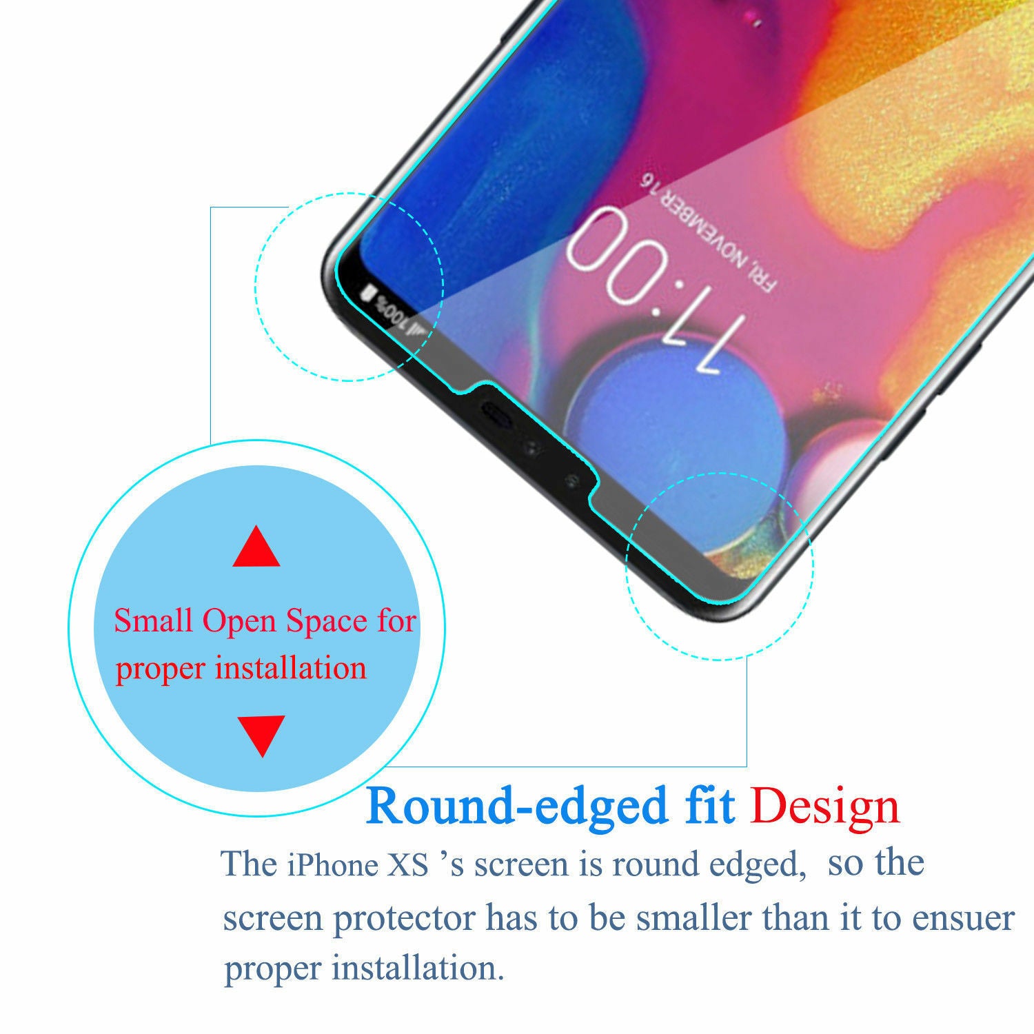 Premium Tempered Glass Screen Protector Anti-Fingerprint film FOR LG V40 ThinQ