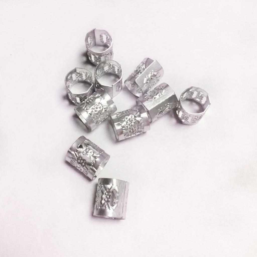 80pcs Dreadlocks Beads Dread Locks Metal Cuffs Hair Decor Braid Hair Jewelry
