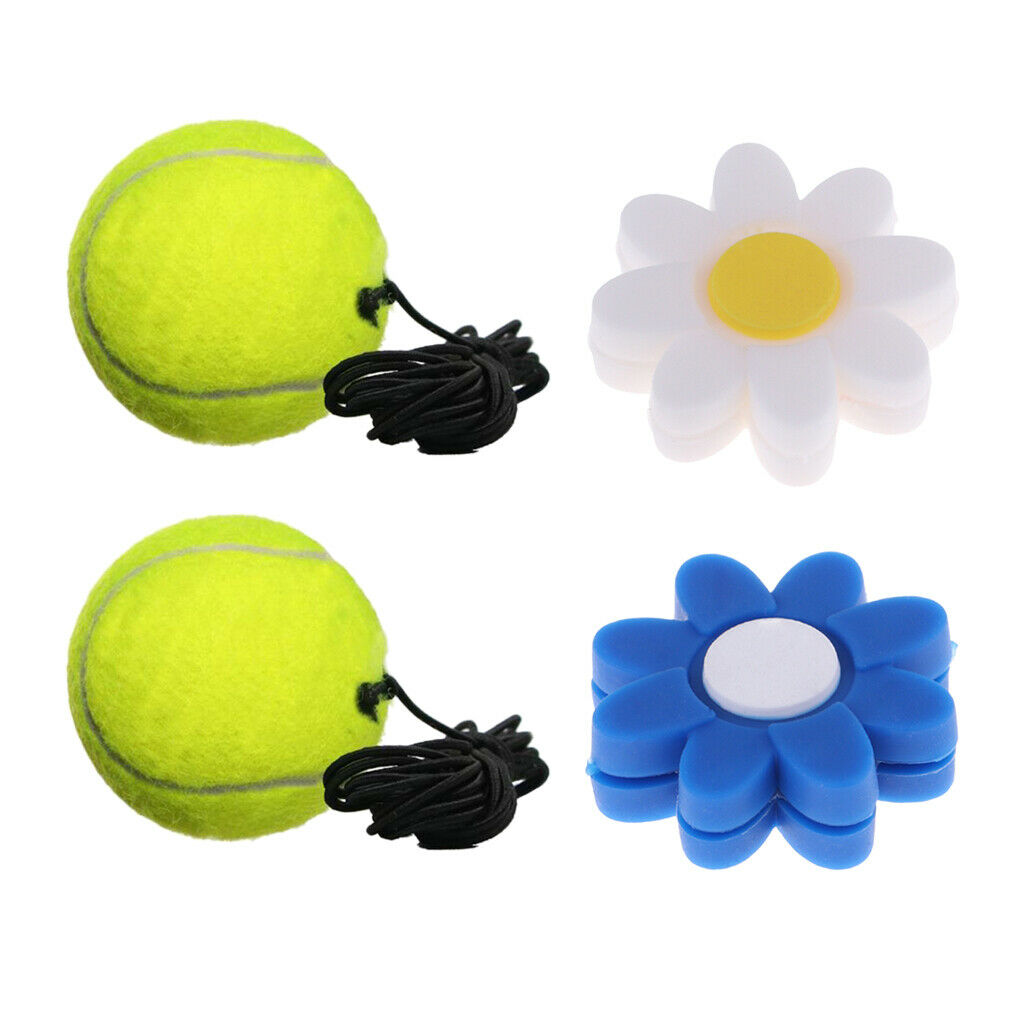 Tennis Trainer Aids Ball On String Exercise Racket Shock Absorbers String
