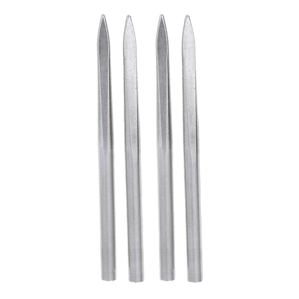 4pcs Flat Head Steel Needle   Fid Tool Lacing Stitching Needles 5mm