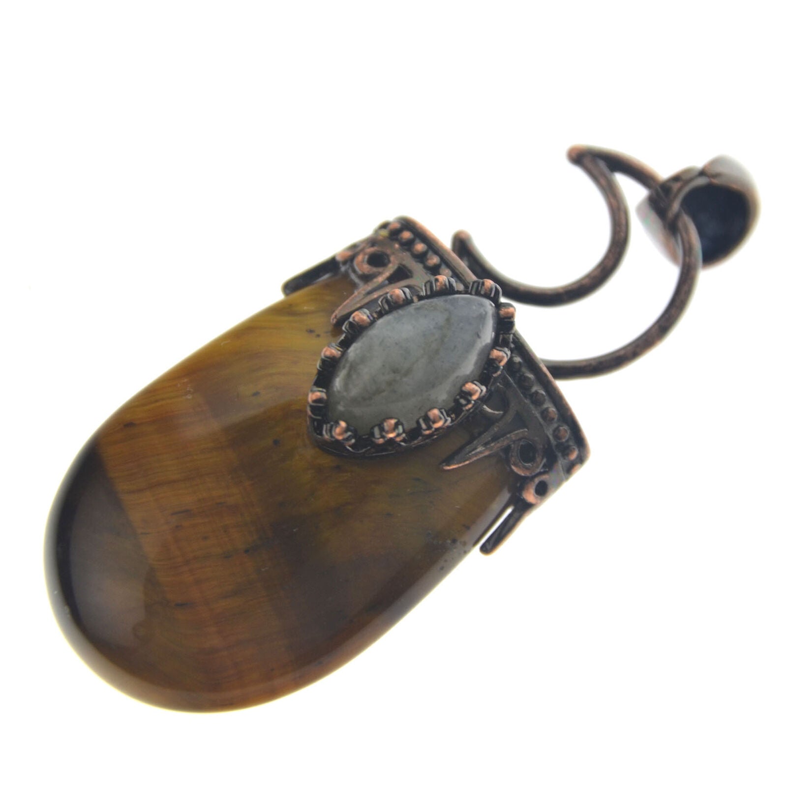 1pc Tiger eye Labradorite Stone Pendant Energy Reiki Healing Amulet New