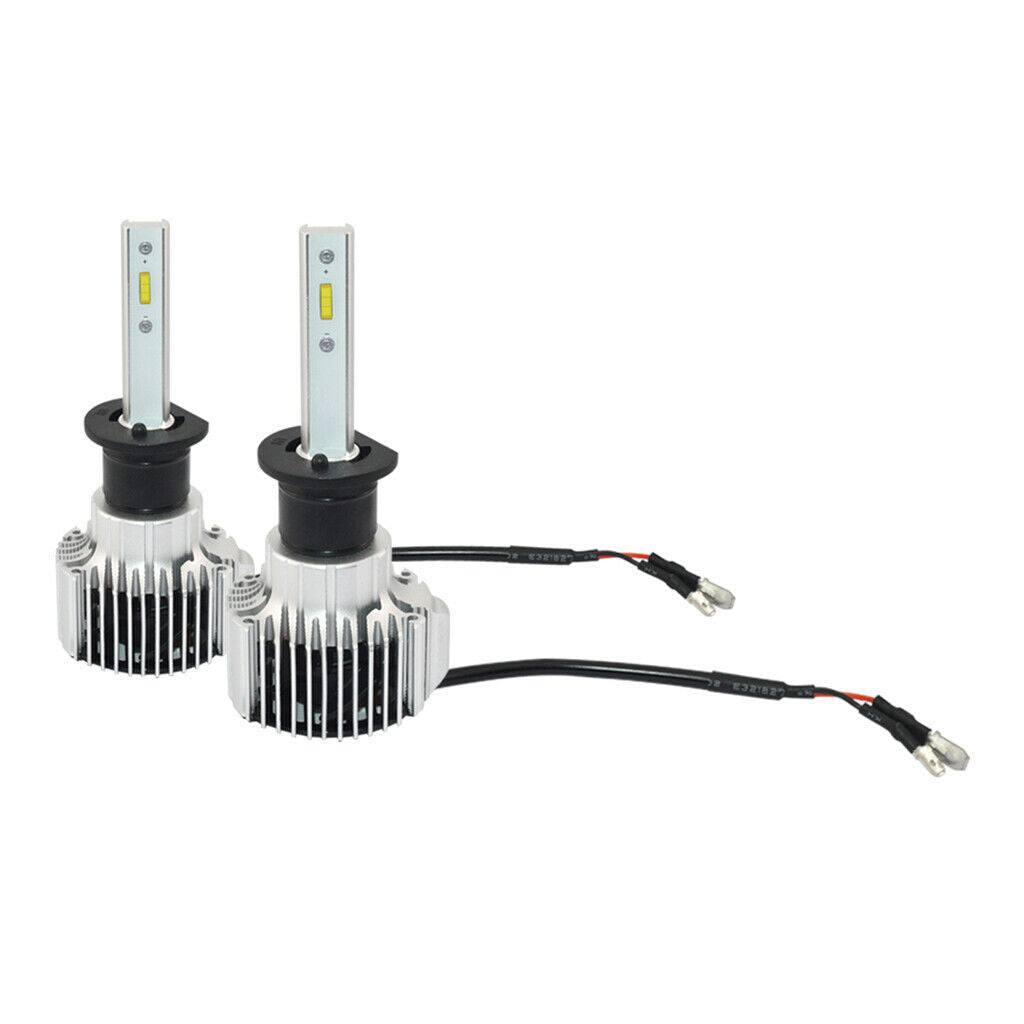2 Pieces H1 LED High Beam Fog Light Bulb Kit 72W 7600LM - 6000K Cool White