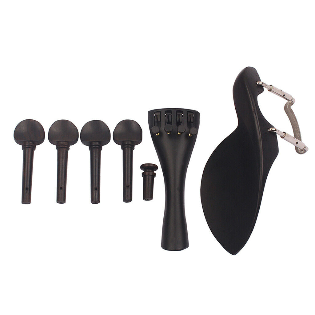 Violin Pieces Chin Rest + Pegs + Tailpiece + Mouthpiece + Tail Gut +