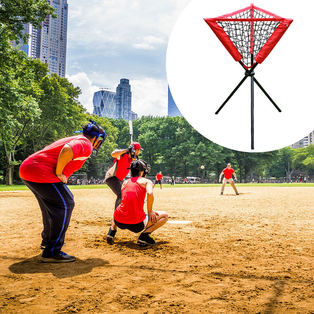 Baseball Tripod Ball Caddy Batting Practice Training Ball Basket w/ Tote Bag