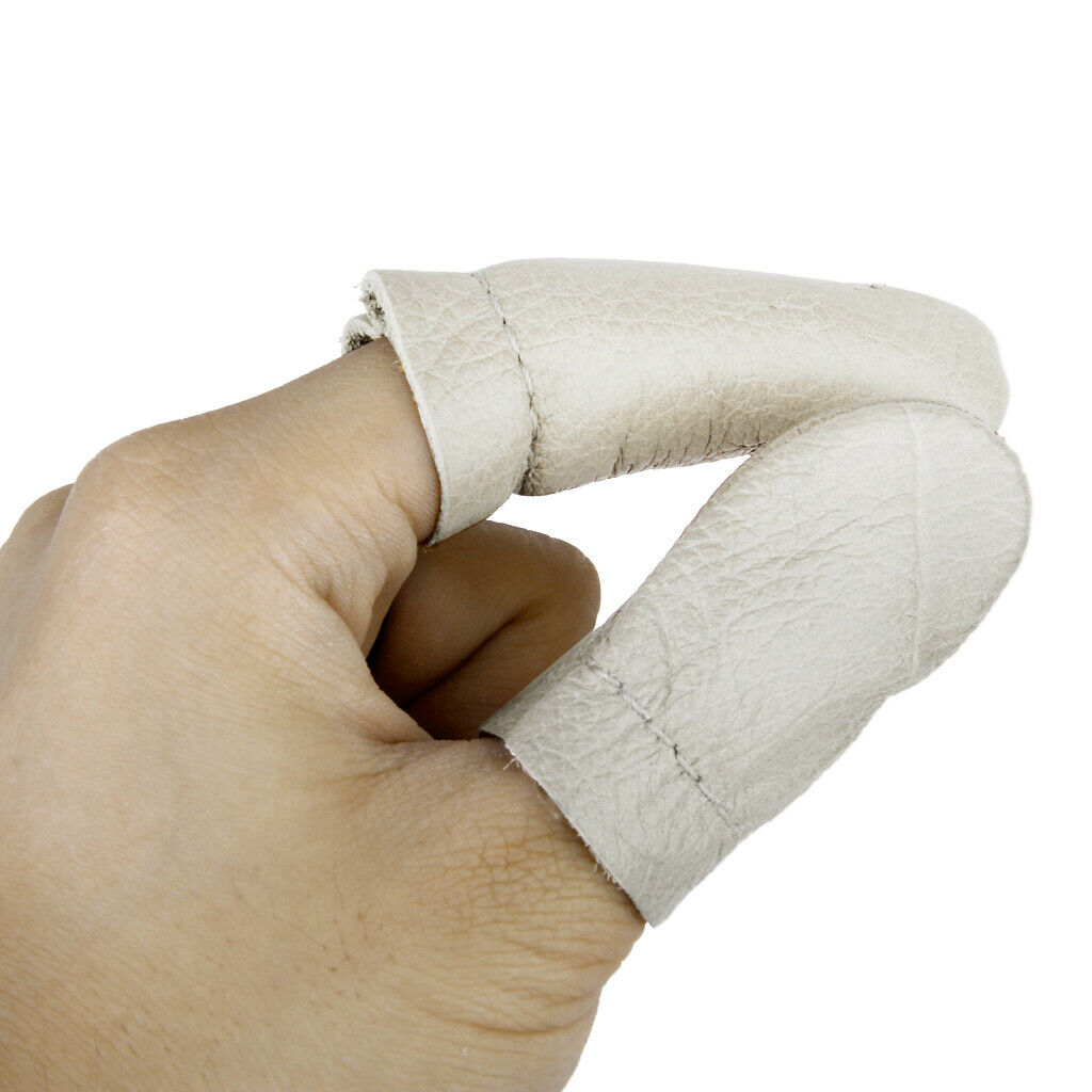4Pcs Leather Finger Cots Covers Protection Sleeves Needle Pin Felting Tools