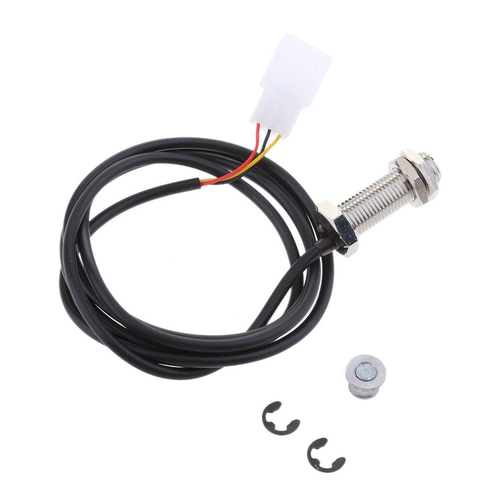 Repalcement Digital Odometer Sensor Cable w/ 3 Magnet for Motor Speedometer