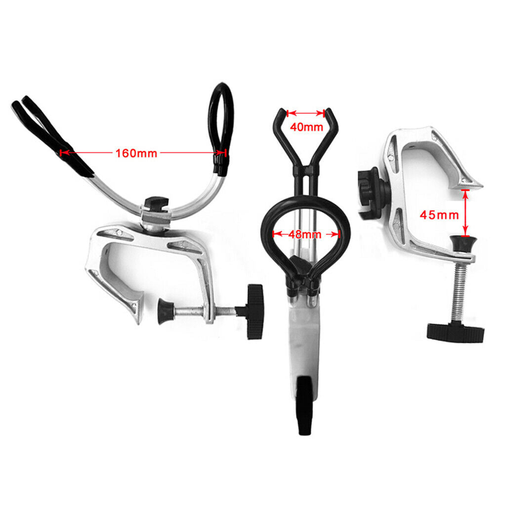 Aluminum Fishing Rod Rack Holder Adjustable Removable 360 Kayak Pole Bracket