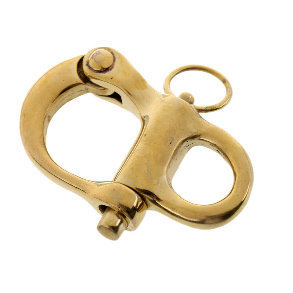 50mm 2inch Fixed Bail Pure Copper Snap Shackle Sailing Boat Yacht Hardware