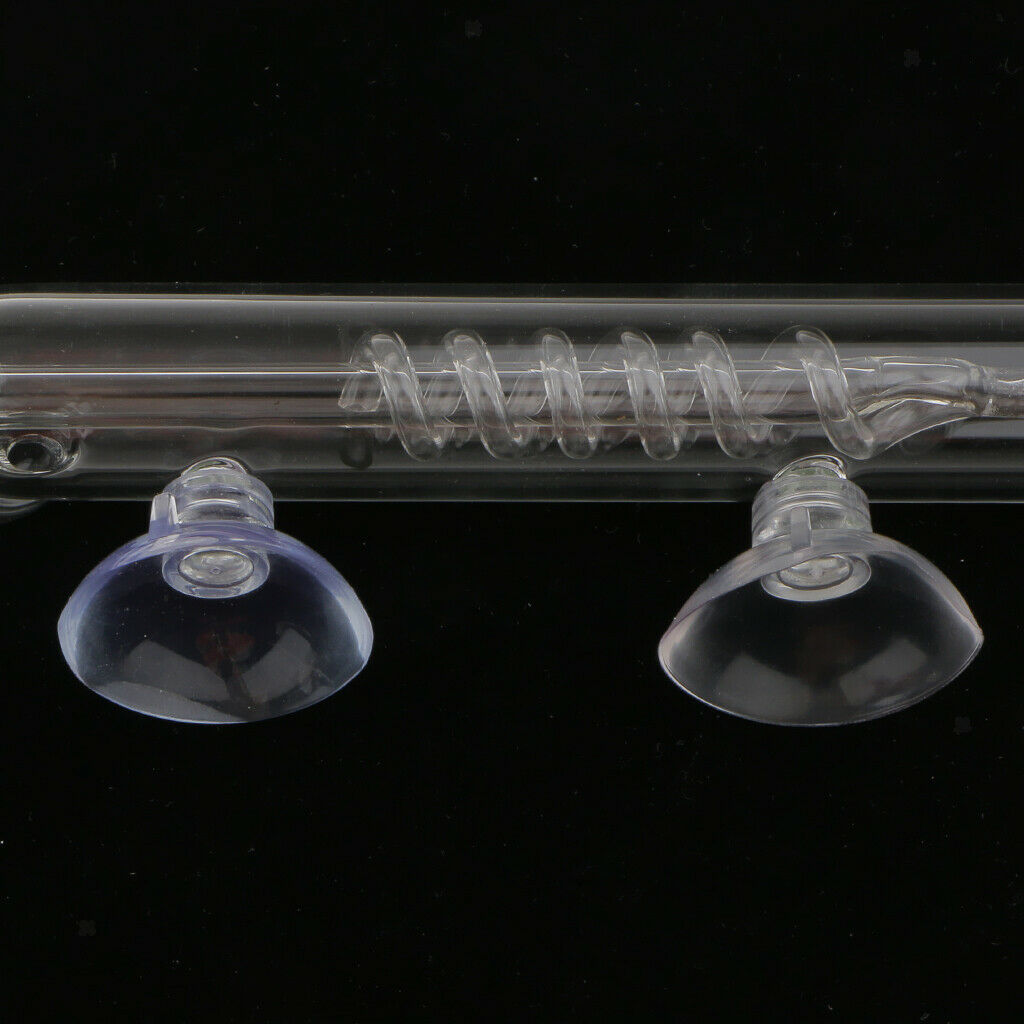 Spiral Glass Aquarium Tank CO2 Diffuser / Bubble Counter with Suction Cup