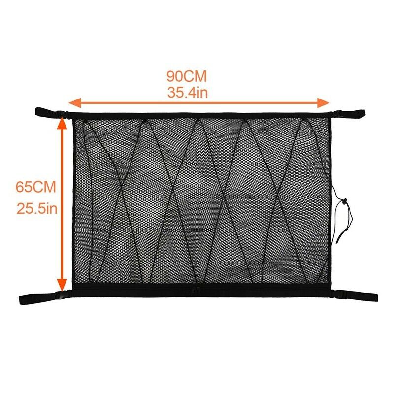 Car Ceiling Storage Net Pocket Roof Interior Cargo Net Bag Car Trunk StorageW8V7