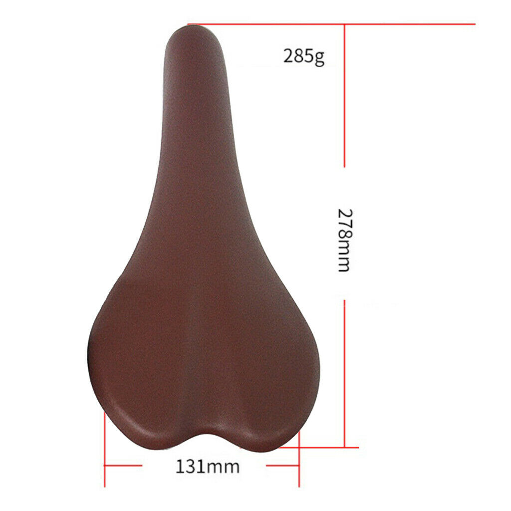 Retro Style  Bike PU Leather Saddle Shock-proof Comfort Seat - Brown,