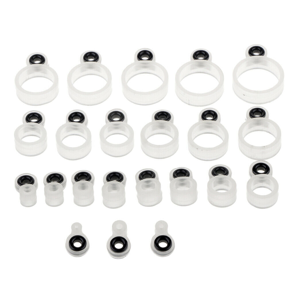22pcs Fishing Rod Ceramic Ring Silicone Rod Guide Ring Different Size 1#-22#