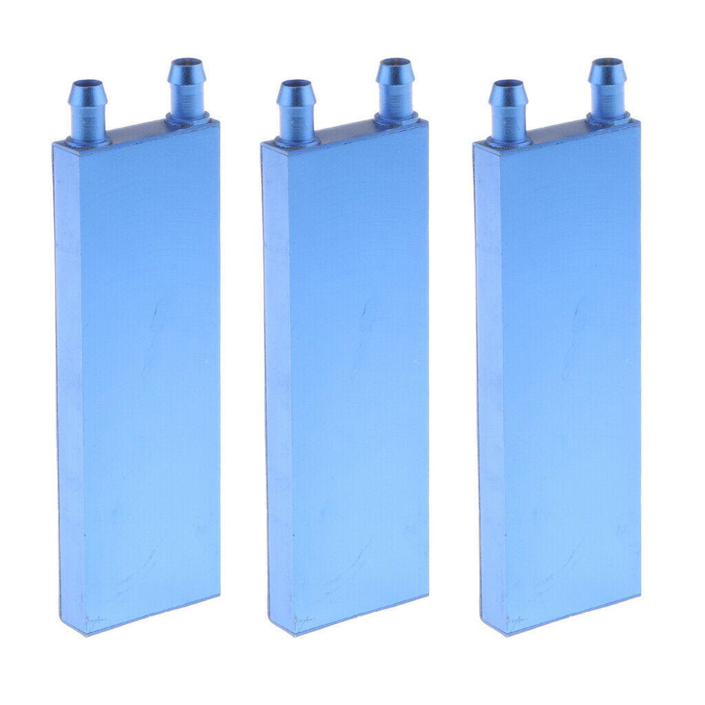 3 Pack Aluminum Water Cooling Block for CPU Graphics Radiator Heat Sink 40 x