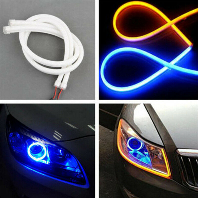 45Cm Flexible White Car Soft Tube Led Strip Light Drl Daytime Running Lig WGBD