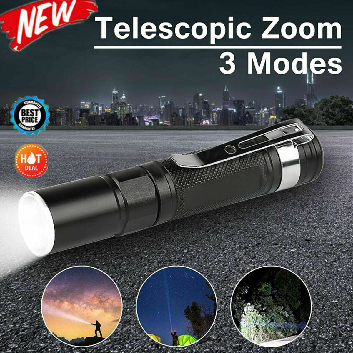Mini Waterproof LED Flashlight Penlight Small Electric Torch High Lumens Light