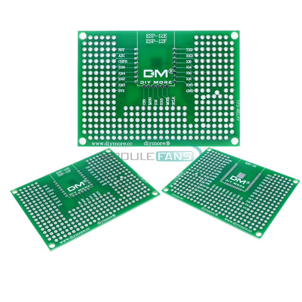 5X7CM 50X70mm Double Prototype PCB for ESP-32/ESP-32S ESP-12E/ESP-12F Wifi Relay