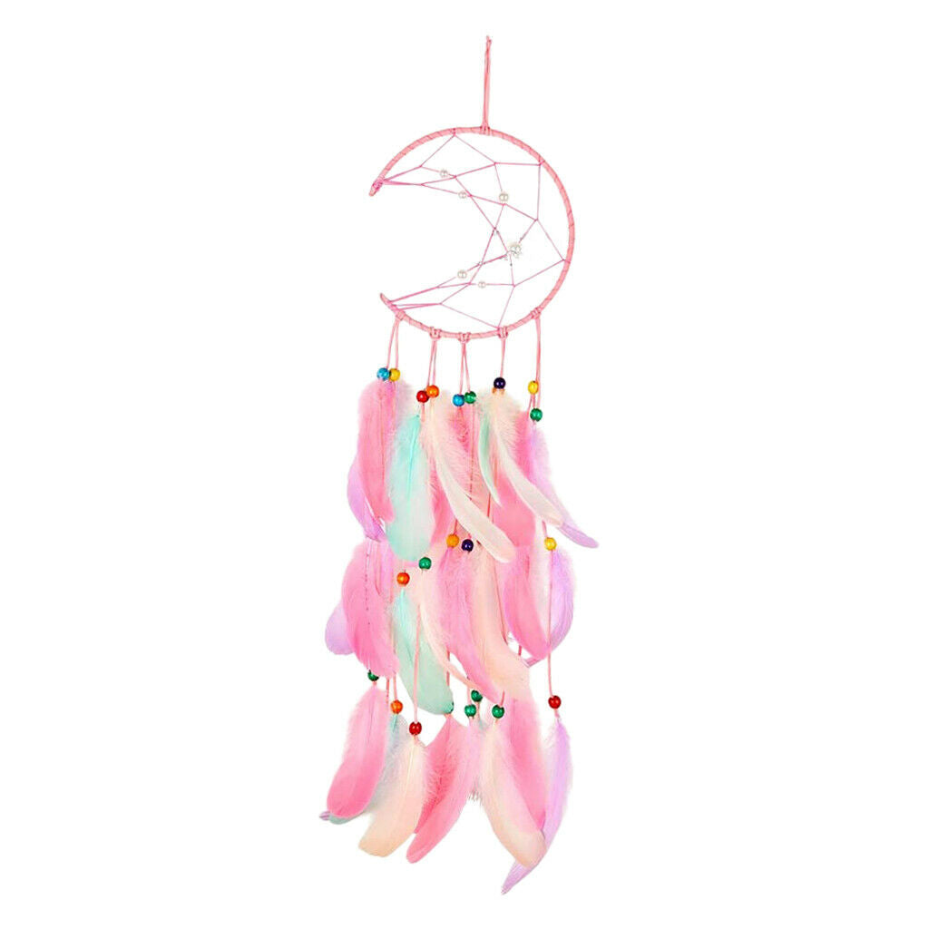 Cute Wall Dreamcatcher Tassel Pendant Moon Frame Home Living Room Indoor