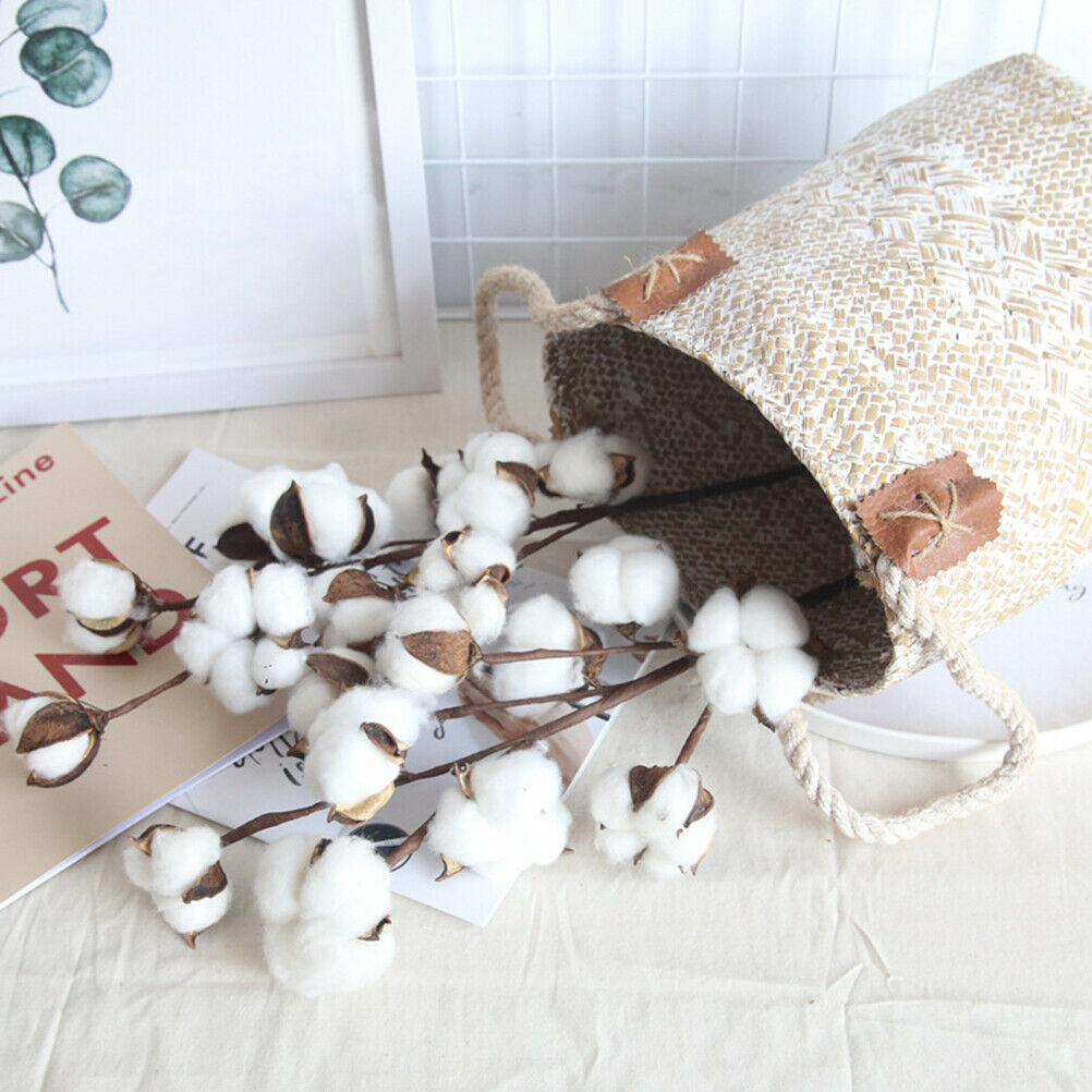 Naturally Dried Cotton Flowers Artificial Plants Wedding Home Decorati.l8