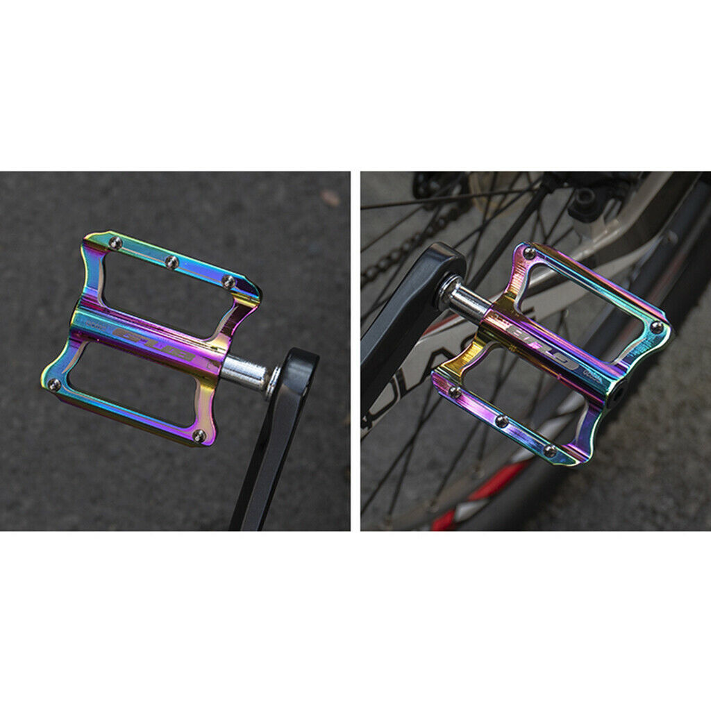 1Pair Bicycle Pedals Metal Flat Platform 9/16'' Inch 14mm for Road Mountain Bike