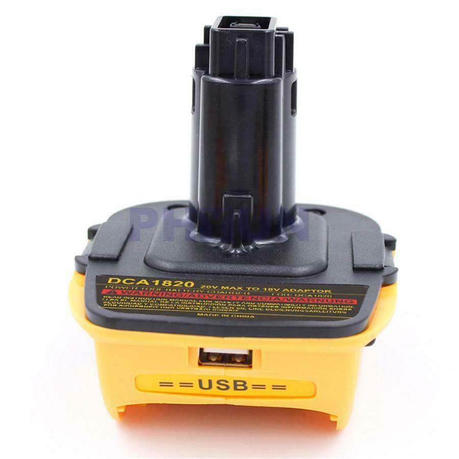 1PC Battery Convertor Adapter DCA1820 USB For Dewalt 18V/20V  Lithium Battery