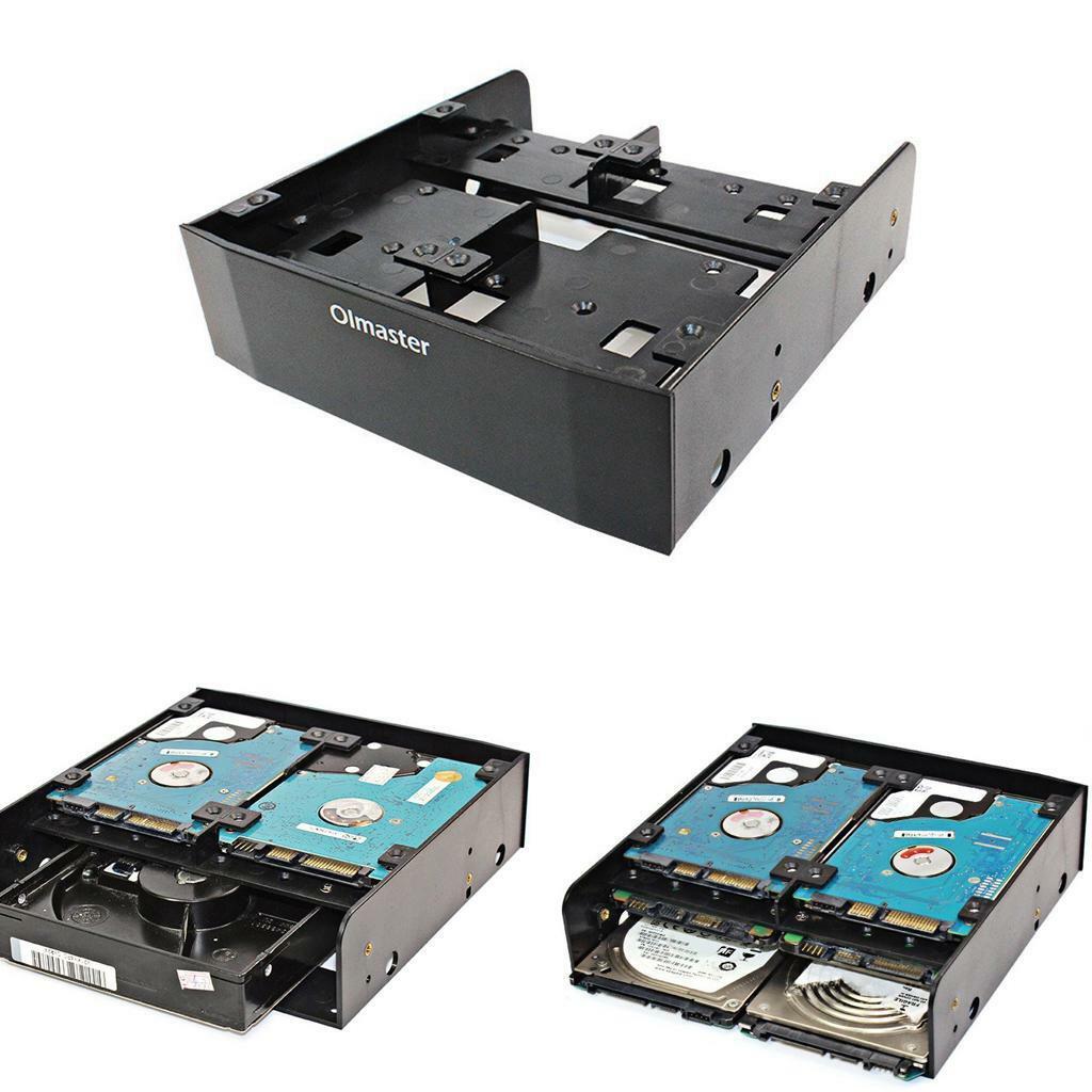 5.25" to 3.5" SSD HDD Bay Mounting Adapter Kit Bracket Hard Drive Holder New