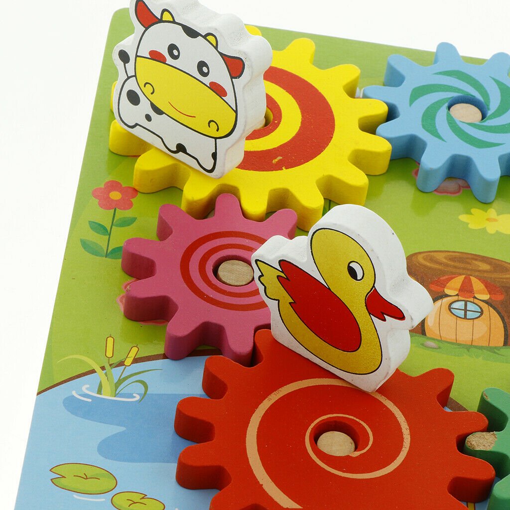 Wooden Gear Animals Assembled   Building Blocks Education Toys